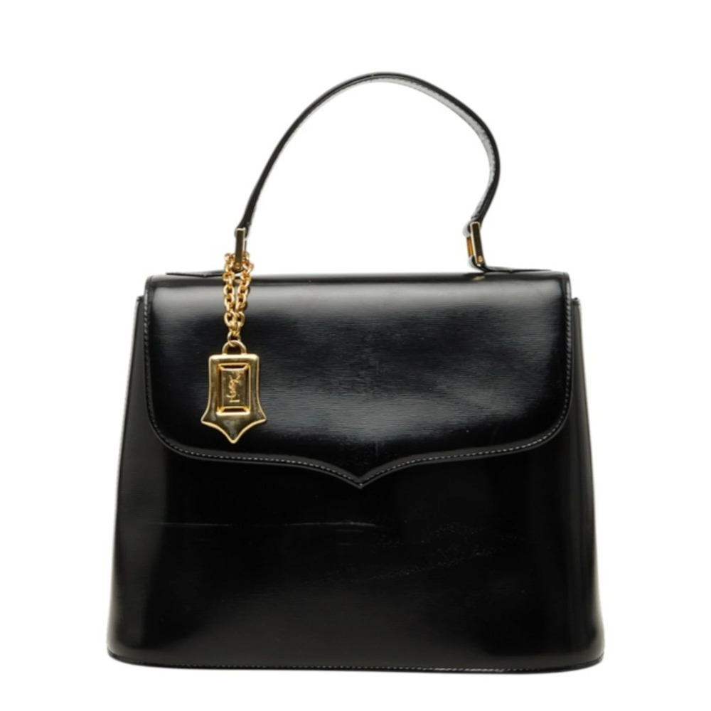 Saint Laurent handbag, black leather, women's.
